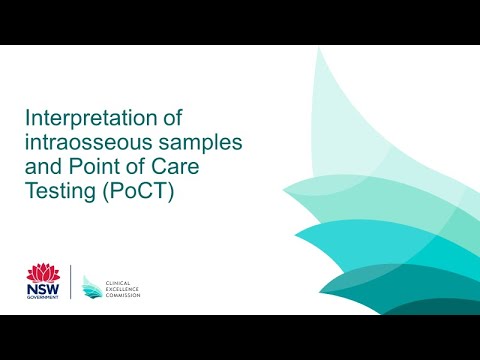 Interpretation of intraosseous samples and Point of Care Testing (PoCT)